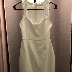 White bodycon mini dress